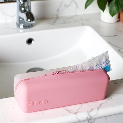 Visfresh Disposable Daily Contact-Lens Case Organizer, Travel-Friendly, Premium Quality, Water-Resistant Silicone Case with Clearly Labeled R & L, Storage up to 30 lenses (Pink) - Image 3
