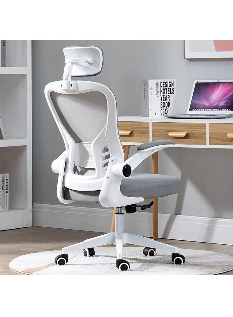 مونوج كرسي مكتب شبكي مريح مع مسند للرأس ودعم أسفل الظهر وظهر مرتفع مريح - Image 1