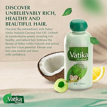 Dabur زيت شعر جوز الهند من فاتيكا ناتشورالز 300 مل للشعر الكثيف والوفير مدعوم بالحناء والأملاء والليمون و5 أعشاب للتغذية من الجذور إلى الأطراف - Image 2