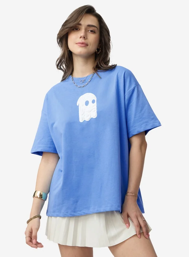 ذا سوليد ستور تيشيرت بطبعة بارزة وقصة واسعة