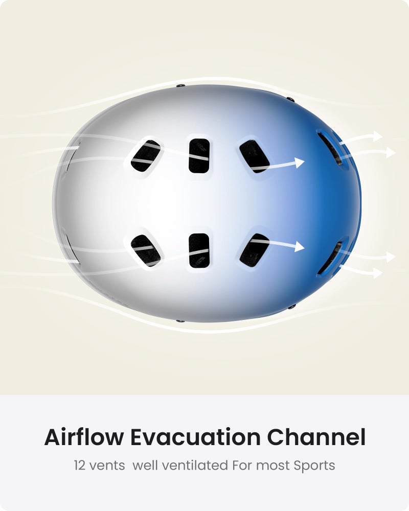 OutdoorMaster Skateboard Cycling Helmet - Two Removable Liners Ventilation Multi-Sport Scooter Roller Skate Inline Skating Rollerblading for Kids, Youth & Adults - Image 4