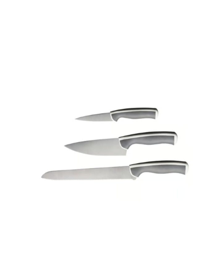 ÄNDLIG 3-piece knife set, light grey/white - Image 2
