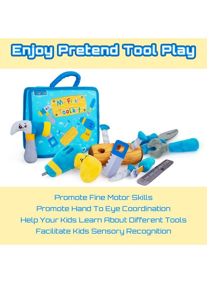 teytoy - My 1St Toolbox Playset, Baby Tool Set For 1 Year Old, Pretend Play Construction Toy With Zippered Tool Box, Montessori Stem Plush Tool Kit Toys Birthday Gift For Toddlers Girls Boys - Image 1