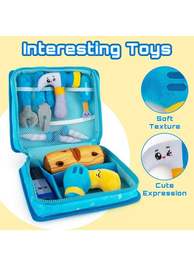 teytoy - My 1St Toolbox Playset, Baby Tool Set For 1 Year Old, Pretend Play Construction Toy With Zippered Tool Box, Montessori Stem Plush Tool Kit Toys Birthday Gift For Toddlers Girls Boys - Image 1
