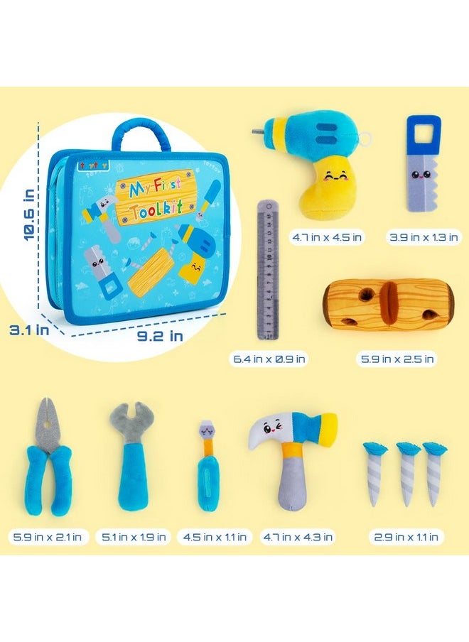 teytoy - My 1St Toolbox Playset, Baby Tool Set For 1 Year Old, Pretend Play Construction Toy With Zippered Tool Box, Montessori Stem Plush Tool Kit Toys Birthday Gift For Toddlers Girls Boys - Image 1