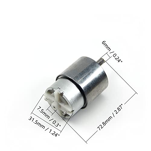 Fielect Gear Motor DC 12V 7RPM High Torque Electric Motor Micro Speed Reduction Geared Motor Eccentric Output Shaft for Car Robot Model DIY Engine - Image 3