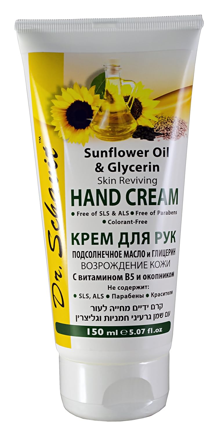DR. SCHAVIT Intensive Relief Hand Cream with Sunflower Oil and Glycerin Skin Reviving Multipurpose Hands Cream for Dry Rough Hands