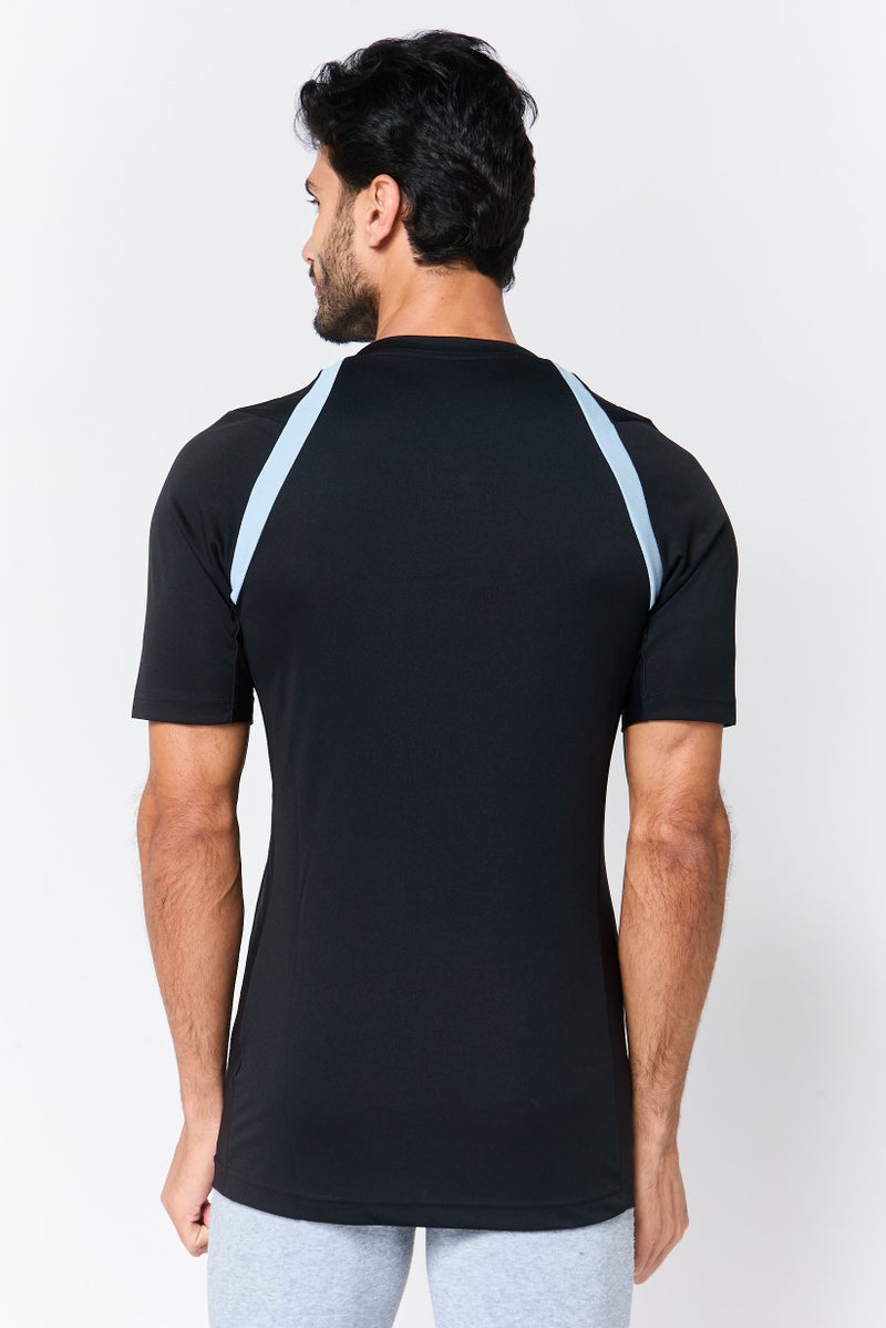 Adidas Men Sportswear Fit Short Sleeves Outdoors T-Shirt, Black - Image 3