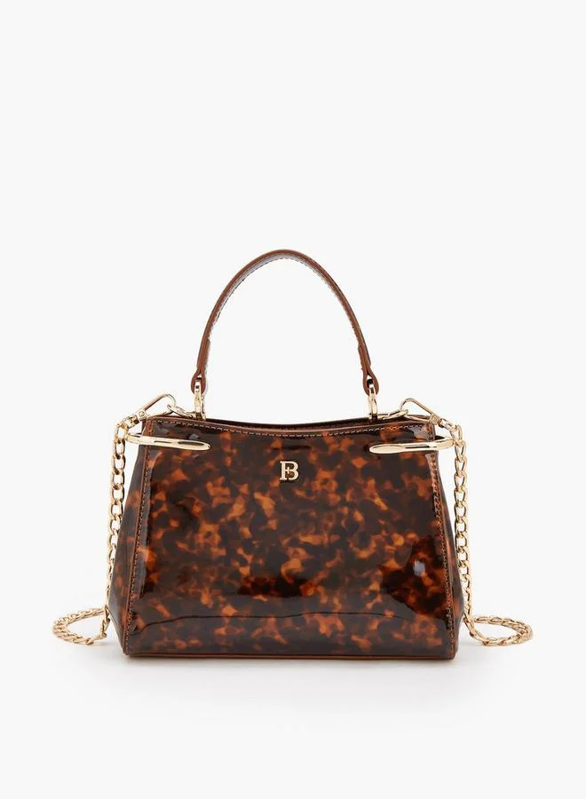 Solid Crossbody Bag With Chain Strap