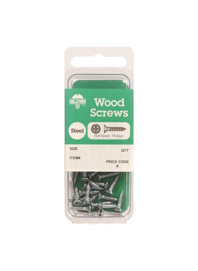 Hillman 15-Piece Phillips Zinc Plated Flat Head Steel Wood Screw Silver No.10 x 3/4inch 5103064 