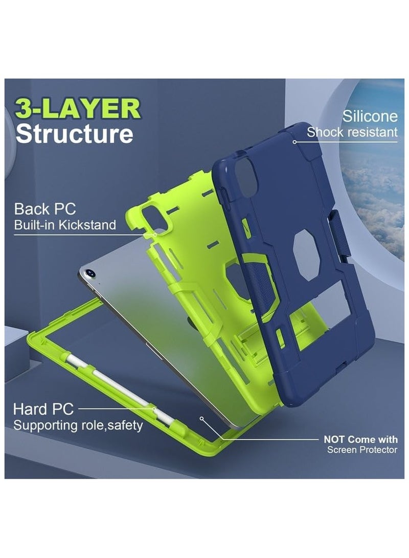 عام حافظة لجهاز ايباد اير 11 انش ام 2 2024 تم اصدارها ، مع حامل قلم رصاص ومسند ، ايفا غطاء واقي مقاوم للصدمات شديد التحمل - Image 3