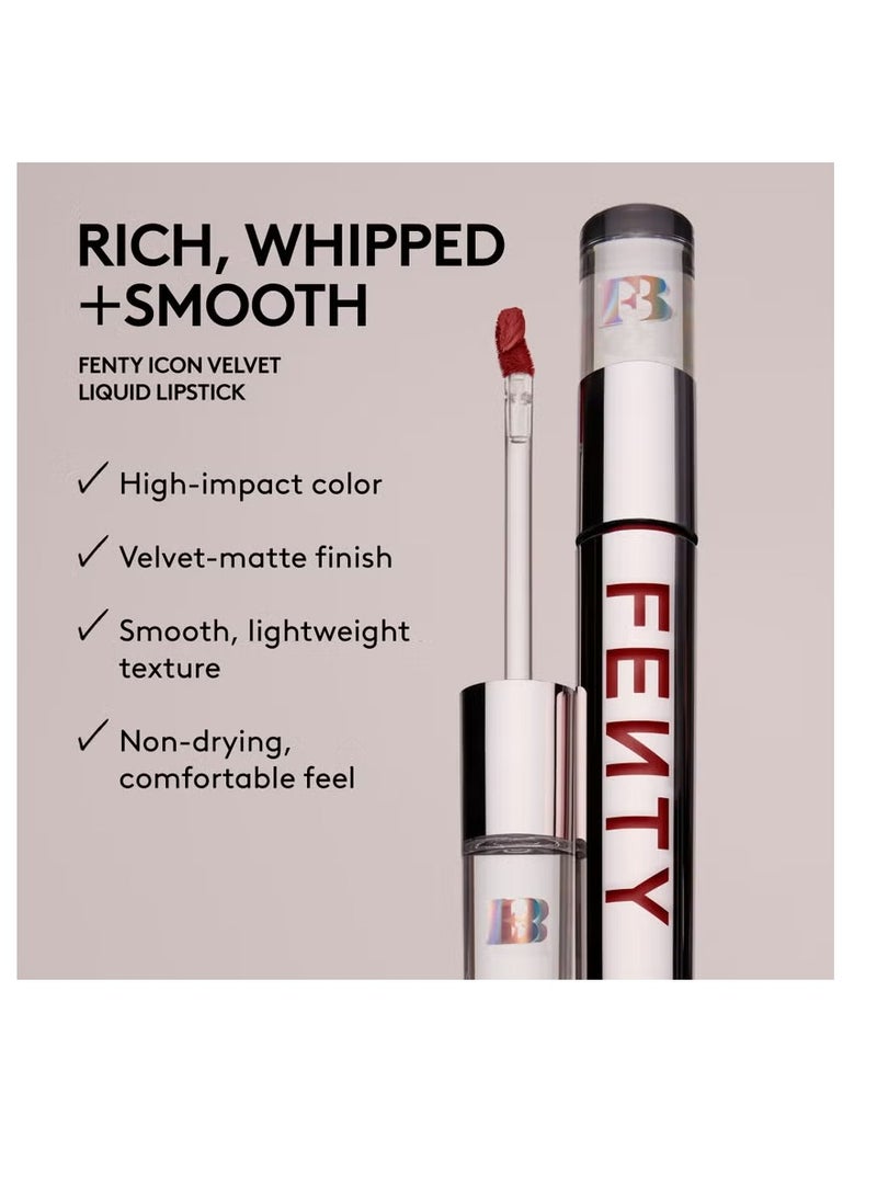فنتي أحمر شفاه سائل فينتي بيوتي أيكون فيلفيت - باو آر ثيرستي - Image 4