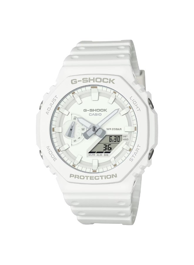 Casio G-Shock GA-2100-7A7 Analog-Digital Men's Watch | White Resin Strap | Carbon Core Guard | Shock Resistant | 200M Water Resistant - Image 1