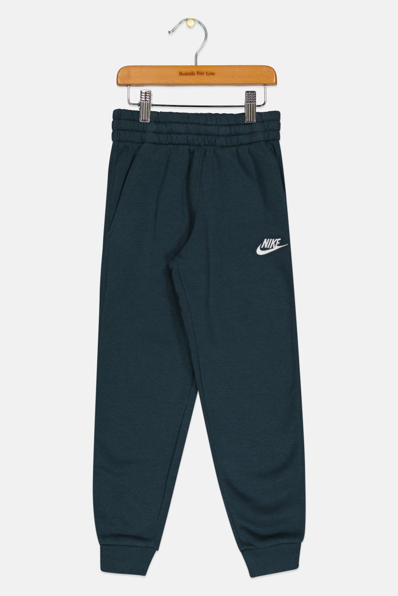 Nike Kids Boy Embroidered Logo Jogger Pants, Teal Green - Image 2