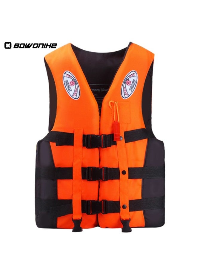 BWNK Bowonic Professional Life Jacket, High Buoyancy, Adult Snorkeling Equipment, Swimming Vest, Boat Self-rescue Whistle, Camping, Orange, XL - Image 2