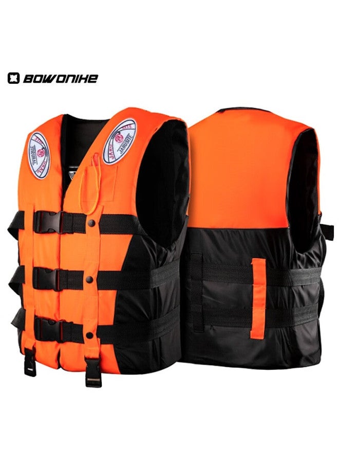 BWNK Bowonic Professional Life Jacket, High Buoyancy, Adult Snorkeling Equipment, Swimming Vest, Boat Self-rescue Whistle, Camping, Orange, XL - Image 1