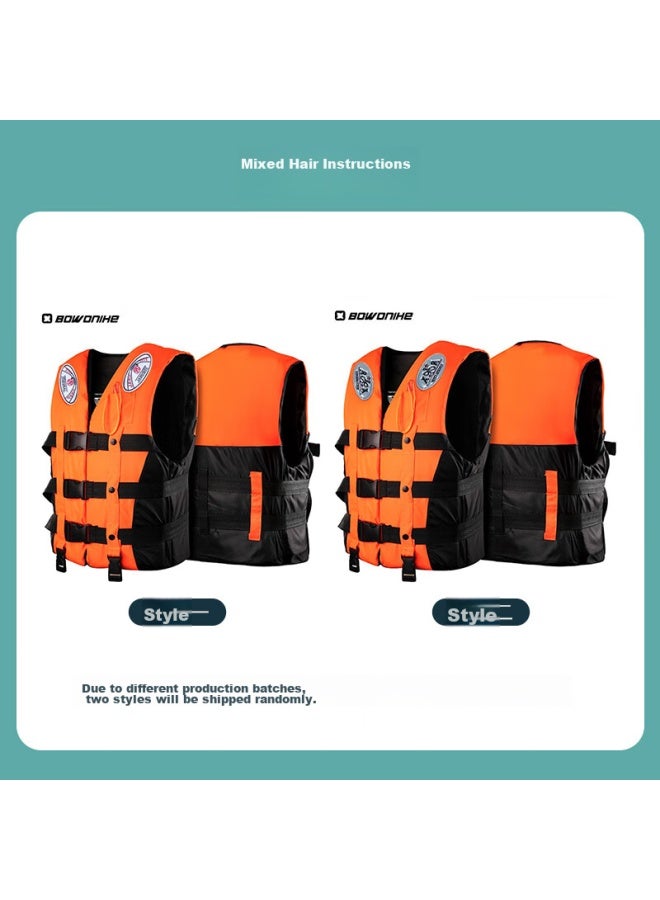 BWNK Bowonic Professional Life Jacket, High Buoyancy, Adult Snorkeling Equipment, Swimming Vest, Boat Self-rescue Whistle, Camping, Orange, XL - Image 3