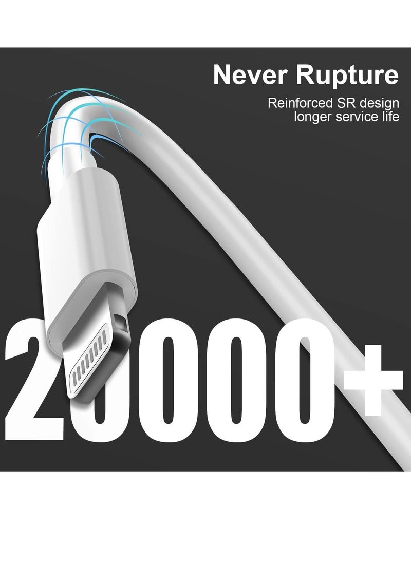 2pack 2M iPhone Charger, [Apple MFi Certified] Long iPhone Charger Cord 10 ft, Apple Lightning to USB Cable, 10 Foot Fast Charging Cords for iPhone Charger 14/13/12/11/13 Pro/13 Max/X/XS/XR/XS - Image 5