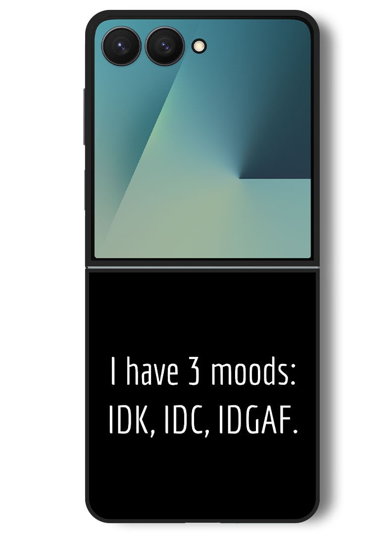 Theodor Case Compatible with Samsung Galaxy Z Flip 7 - 6.9 Inch Protection Shockproof Bumper Cover i have 3 Moods - Image 1