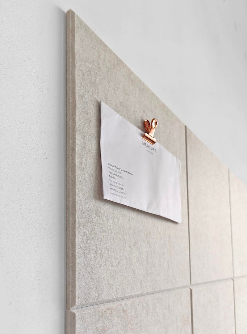 DECORITA Large Cork Board Alternative | Felt Wall Tiles (12-Pack) | Aesthetic Felt Bulletin Board for Office, Home & Classroom | Office Wall Decor for Women | Pin Boards Bulletin Board Tiles | Ivory - Image 5