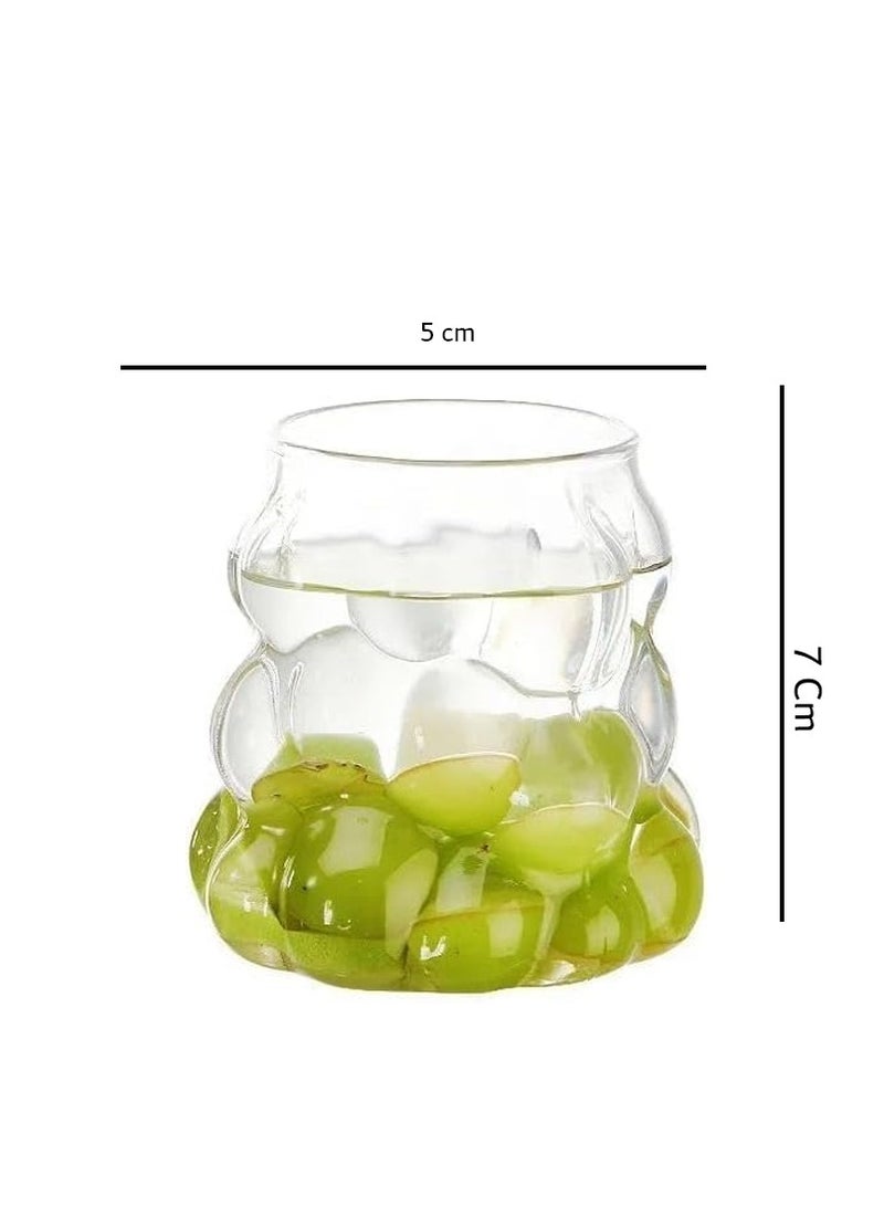 Coffee Glass - 90 ml Set of 6 Grape Cups - Cocktail and Cold-Hot Coffee Glass, Drinking Reusable Aesthetic Cups for Water - Image 4
