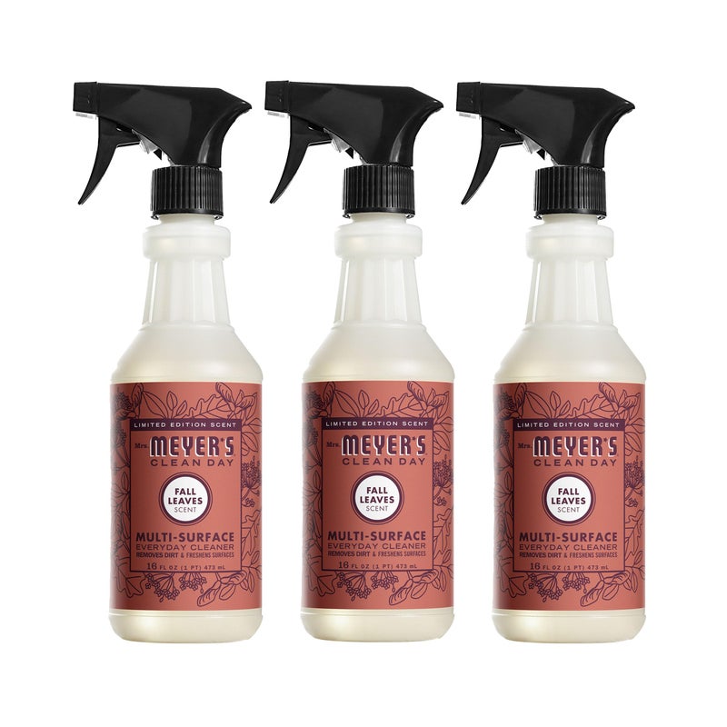 Mrs. MEYER'S CLEAN DAY Multi-Surface Everyday Cleaner, Fall Leaves Scent, 16 fl oz (Pack of 3) - Image 1