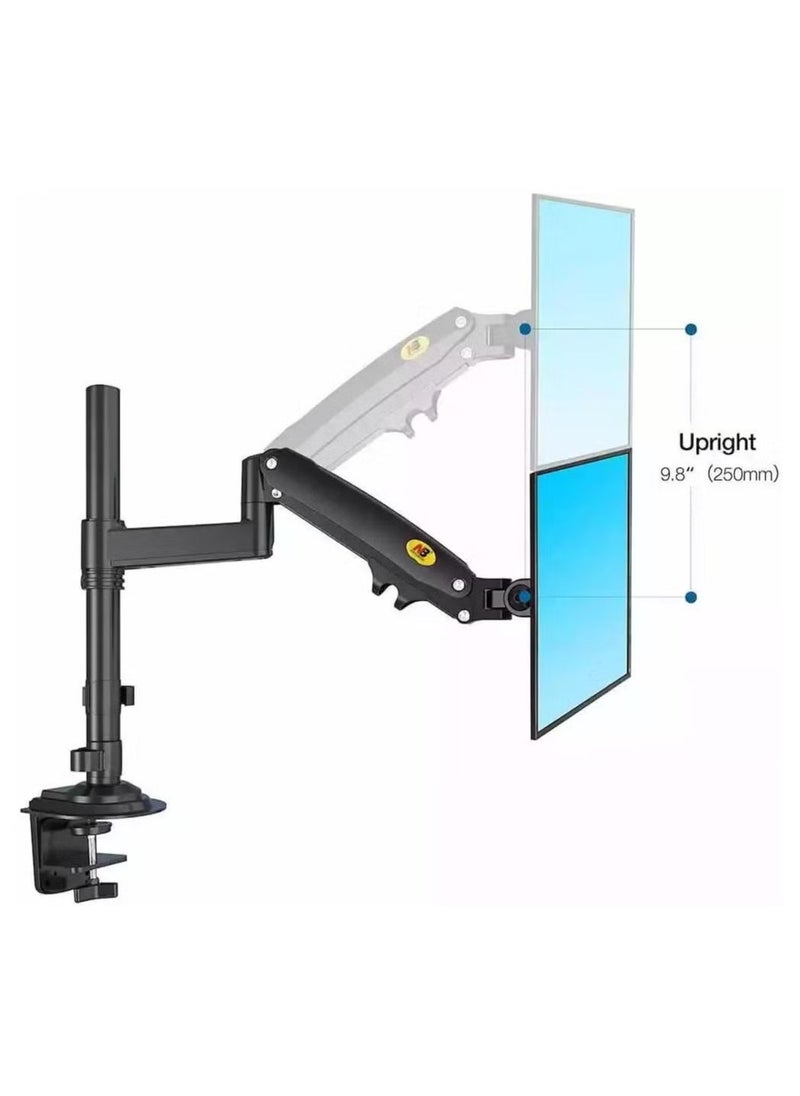 NB Monitor Desk Mount Stand Full Motion Swivel Monitor Arm - Adjustable Height, Tilt, Rotate & Swivel Functions - VESA Compatible for 17" to 32" Screens - Ergonomic Design, Space-Saving Desk Clamp Mount, Black - Image 5
