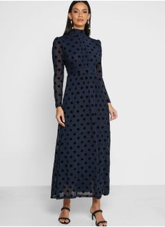 ELLA Puff Sleeve Polka Dress  - Image 1