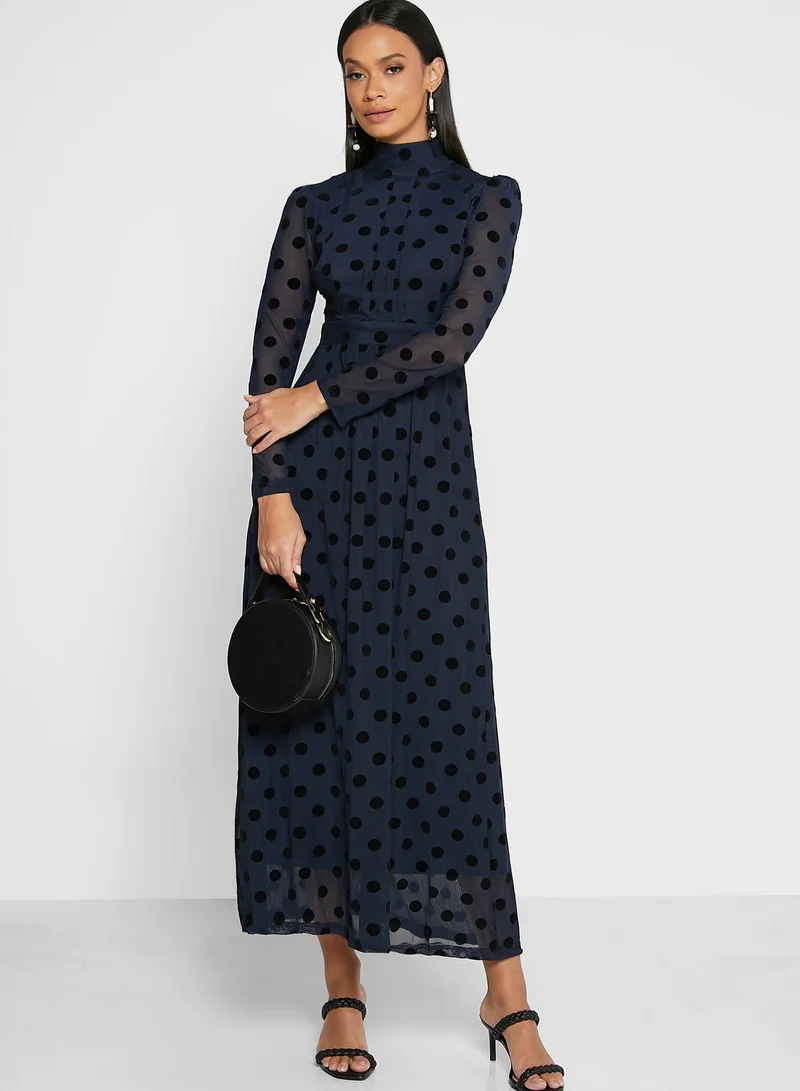 ELLA Puff Sleeve Polka Dress
