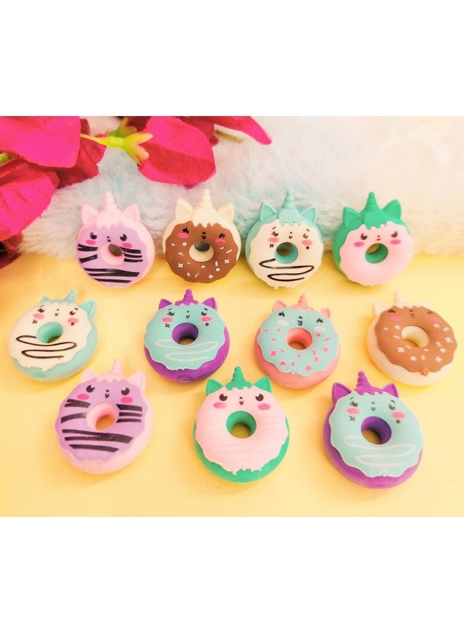 TERA 13 Return Gifts for Kids Eraser Set for Girls (6 Pcs) Unicorn Eraser for Girls, Donut Shape Eraser for Kids, Non Toxic Eraser, Stationary Items, Birthday Return Gifts for Kids