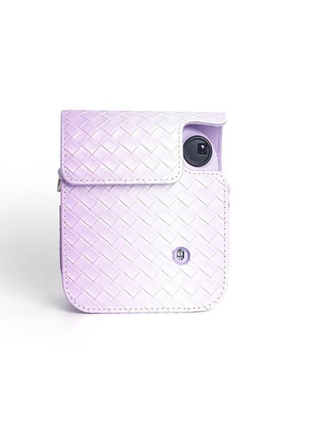 General Applicable to instant mini12 gradient braided pattern camera bag single shoulder protective case photography camera case storage bag  - Image 5