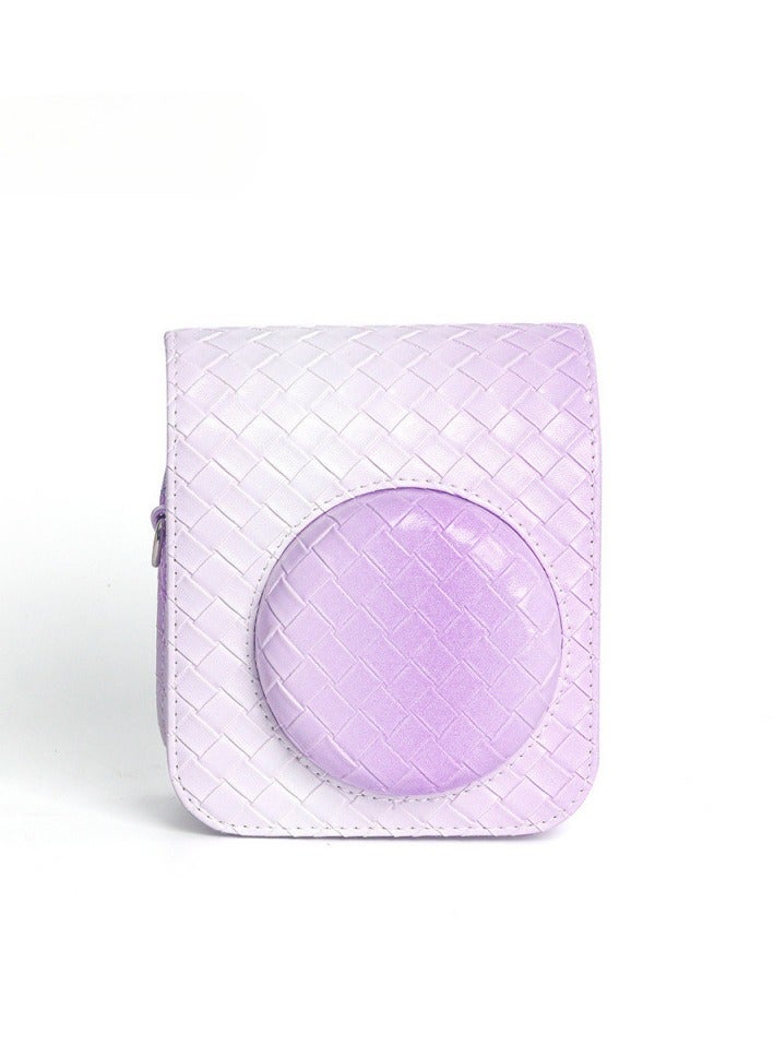 General Applicable to instant mini12 gradient braided pattern camera bag single shoulder protective case photography camera case storage bag  - Image 2