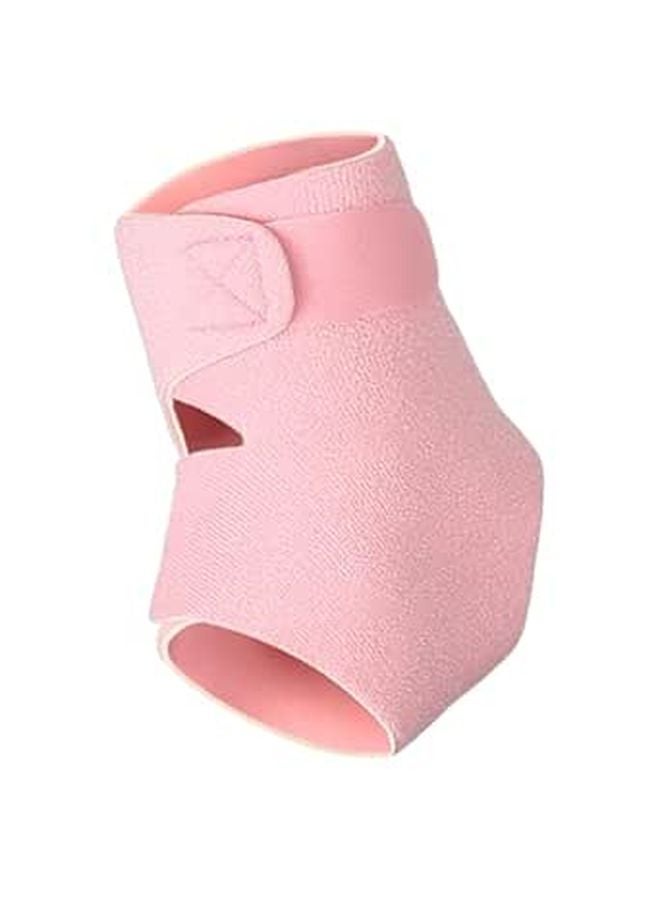Breathable Compression Ankle Sleeve Adjustable Fit For Running Basketball Hiking Pink Size S - Image 1
