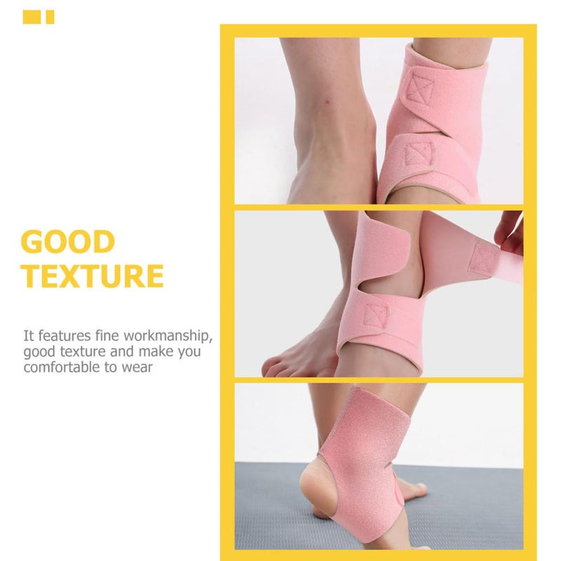 Breathable Compression Ankle Sleeve Adjustable Fit For Running Basketball Hiking Pink Size S - Image 3