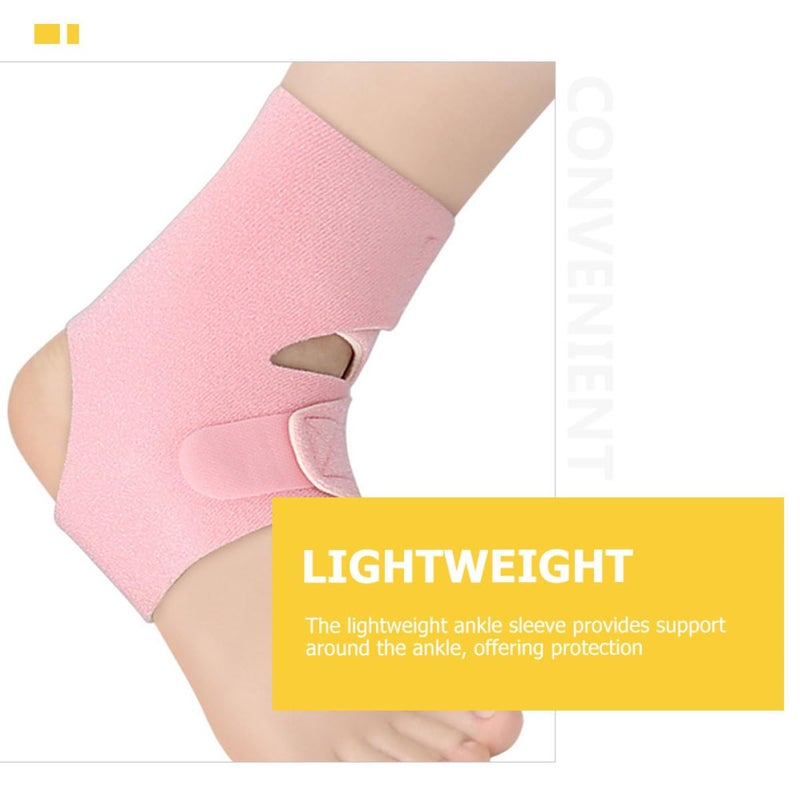Breathable Compression Ankle Sleeve Adjustable Fit For Running Basketball Hiking Pink Size S - Image 4