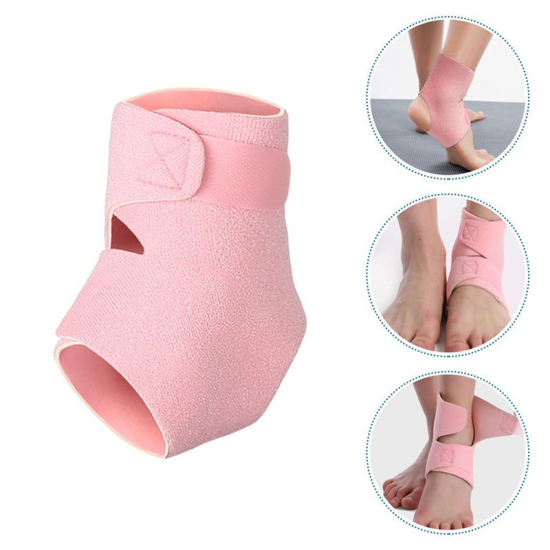 Breathable Compression Ankle Sleeve Adjustable Fit For Running Basketball Hiking Pink Size S - Image 5
