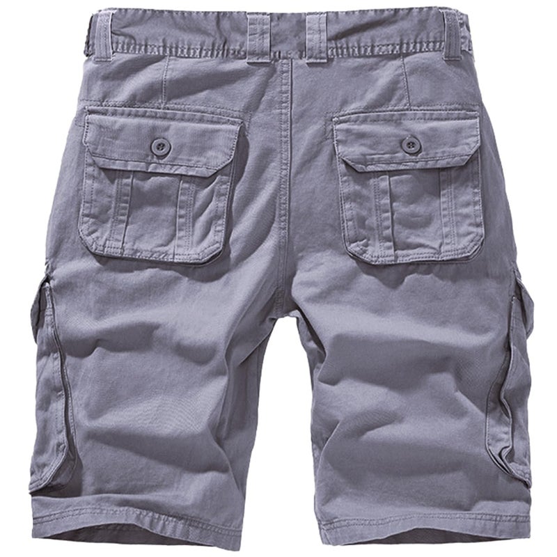 Basoteeuo Mens Cargo Shorts Casual Lightweight with Multi Pockets Summer Outdoor Shorts Grey Size 30 - Image 4
