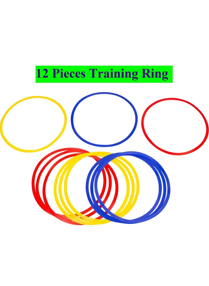 Meetion 12 Pieces/set Of 40cm Football Speed Agility Circle Sensitive Football Training Equipment Pace Circle Football Training Accessories - Image 1