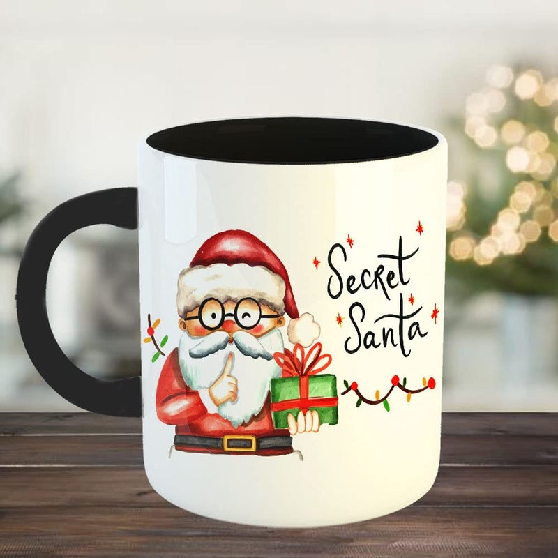 Happu Happu Printed Ceramic Coffee Mug Christmas Gifts Secret Santa Gifts Santa Gift Christmas Mugs Christmas Gifts for Kids Secret Santa Gifts Christmas Decor 8487BK  - Image 2