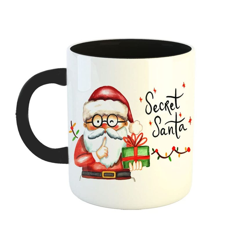 Happu Happu Printed Ceramic Coffee Mug Christmas Gifts Secret Santa Gifts Santa Gift Christmas Mugs Christmas Gifts for Kids Secret Santa Gifts Christmas Decor 8487BK  - Image 1