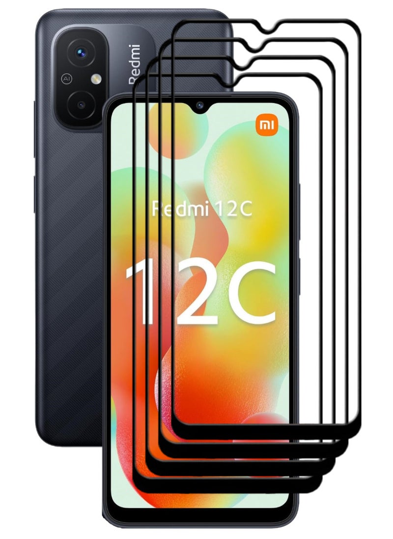 ACLIX 4 Pieces Antistatic ESD Dustproof Premium Quality High Definition Tempered Glass Screen Protector Designed For Xiaomi Redmi 12C - Image 1