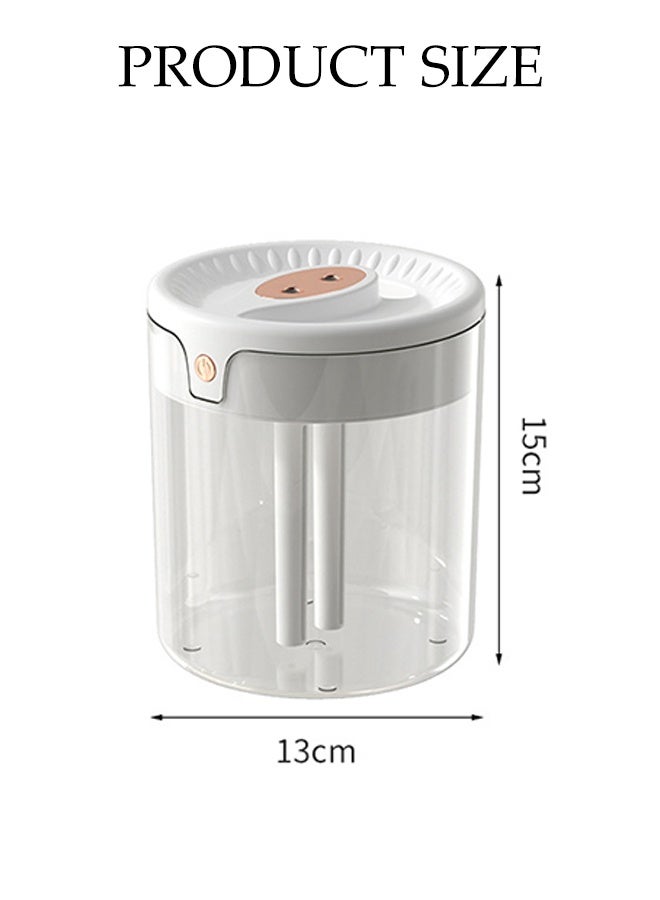 DUNISO 2L Large Capacity Rechargeable Humidifier Dual Spray Mute Ultrasonic Essential Oil Diffuser with LED Light High-frequency Nanoscale Atomizing Air Humidifier Cool Mist Top Fill Bedroom Air Humidifie for Home, Office, Travel - Image 4
