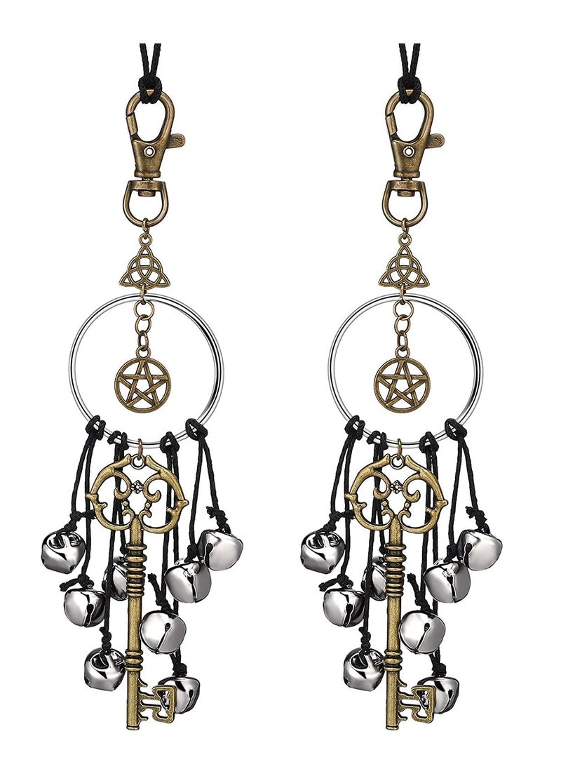 SYOSI - Vintage Door Bells for Decoration, Magical Style Bells Supplies, Special Unique Decor, Interesting Antique Magic Keys, Great Gifts, 2PCS - Image 1
