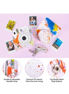 SYOSI Colorful Camera Case for Fujifilm Instax Mini 12 Instant Camera, PU Leather Protective Case for Polaroid Camera Instax Mini 12 Carry Bag  - Image 2