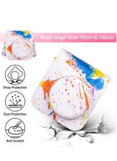 SYOSI Colorful Camera Case for Fujifilm Instax Mini 12 Instant Camera, PU Leather Protective Case for Polaroid Camera Instax Mini 12 Carry Bag  - Image 4