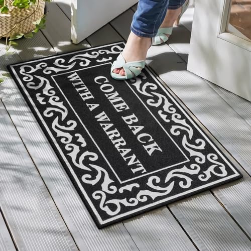 Lzuso Door Mats Welcome Mat Come Back with A Warrant Doormats Outdoor Indoor with Non Slip Rubber Backing Durable Easy to Clean Entrance Funny Mat for Home Farmhouse Patio Front Door Mats - Image 2