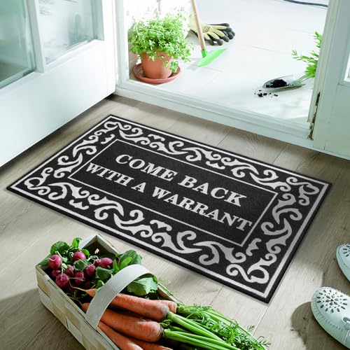 Lzuso Door Mats Welcome Mat Come Back with A Warrant Doormats Outdoor Indoor with Non Slip Rubber Backing Durable Easy to Clean Entrance Funny Mat for Home Farmhouse Patio Front Door Mats - Image 5
