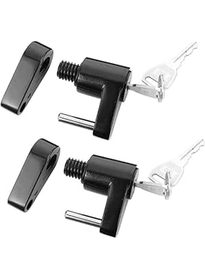 2 Sets Black Trailer Coupler Lock Heavy Duty Turn Activation With Keys For Security2025-04-17 19:59:14 - Image 1