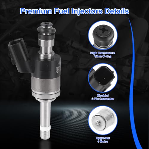 BLPextrm Fuel Injectors Set of 4 Compatible with Honda 20182020 Accord 15L L4 20172020 CRV Civic 15L L4 Replace 160105PA305 160105PA305 6Holes - Image 3