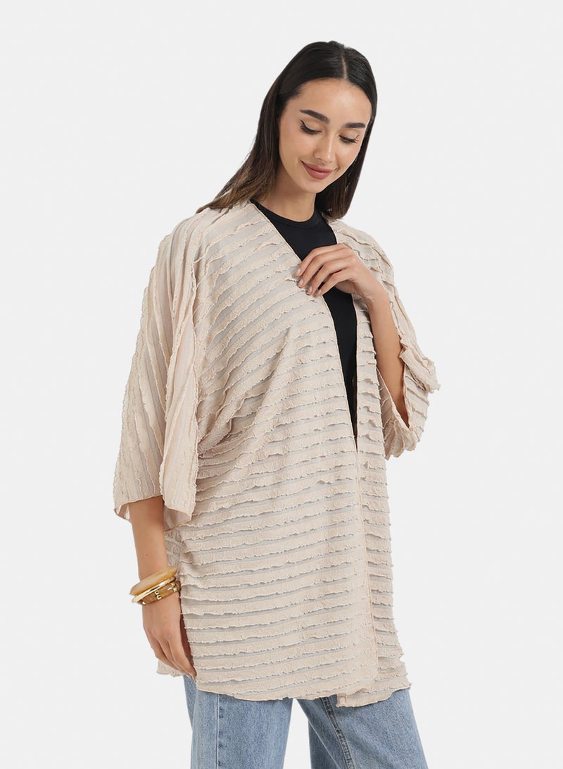 Carina Textured Ruffle Beach Kimono - Image 2
